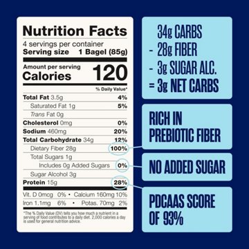 Sola 14g Protein Blu-berry Bagels, 12 oz