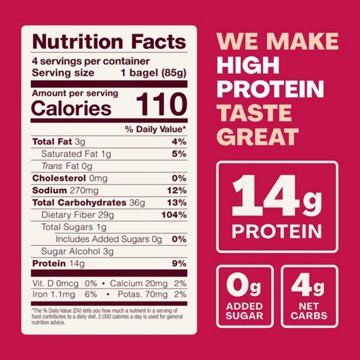 Sola 14g Protein Blu-berry Bagels, 12 oz