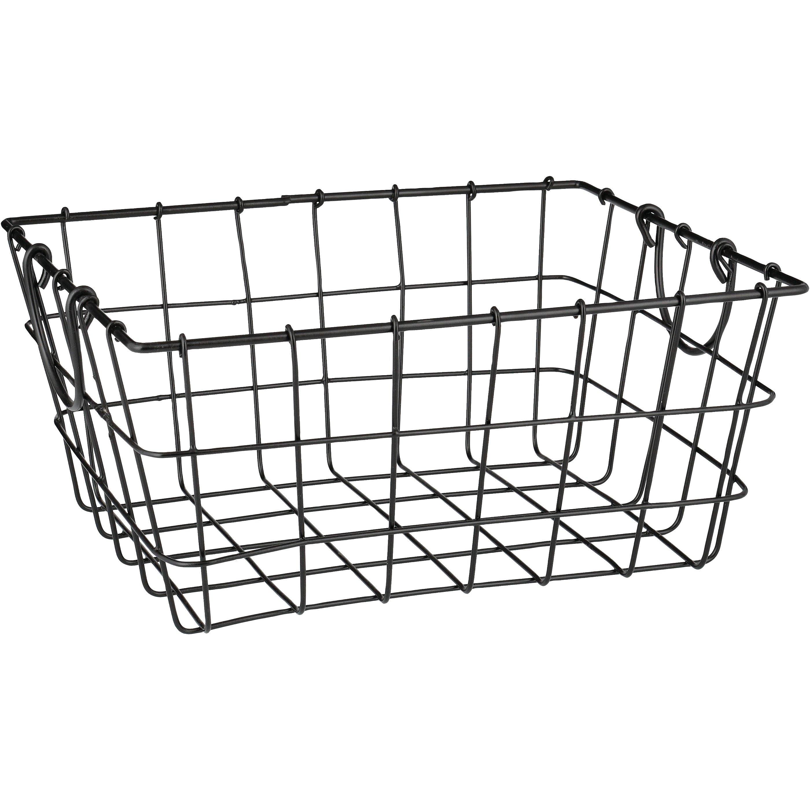 Destination Holiday Black Metal Wire Storage Basket Shop Storage