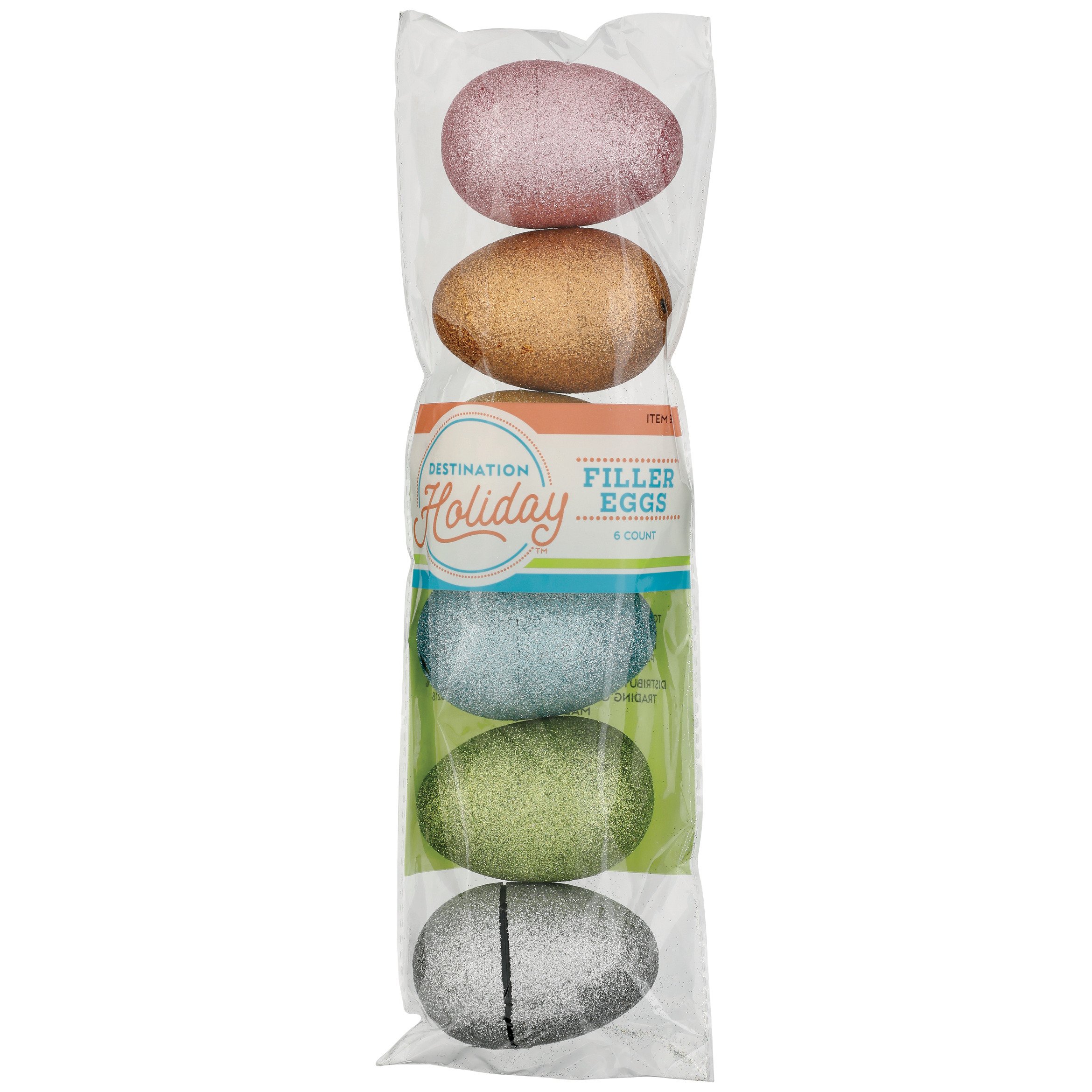 Destination Holiday Glitter Metallic Plastic Easter Filler Eggs, 6 ct Shop Seasonal Decor at HEB
