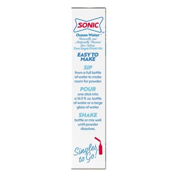 Sonic Singles to Go! Drink Sticks - Ocean Water, 6 ct