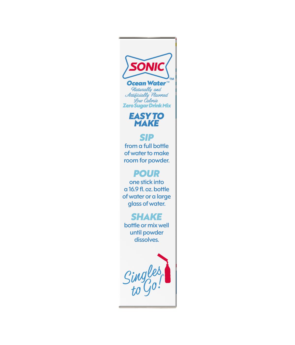 Sonic Singles-To-Go Sugar Free Drink Mix – Ocean Water; image 4 of 4