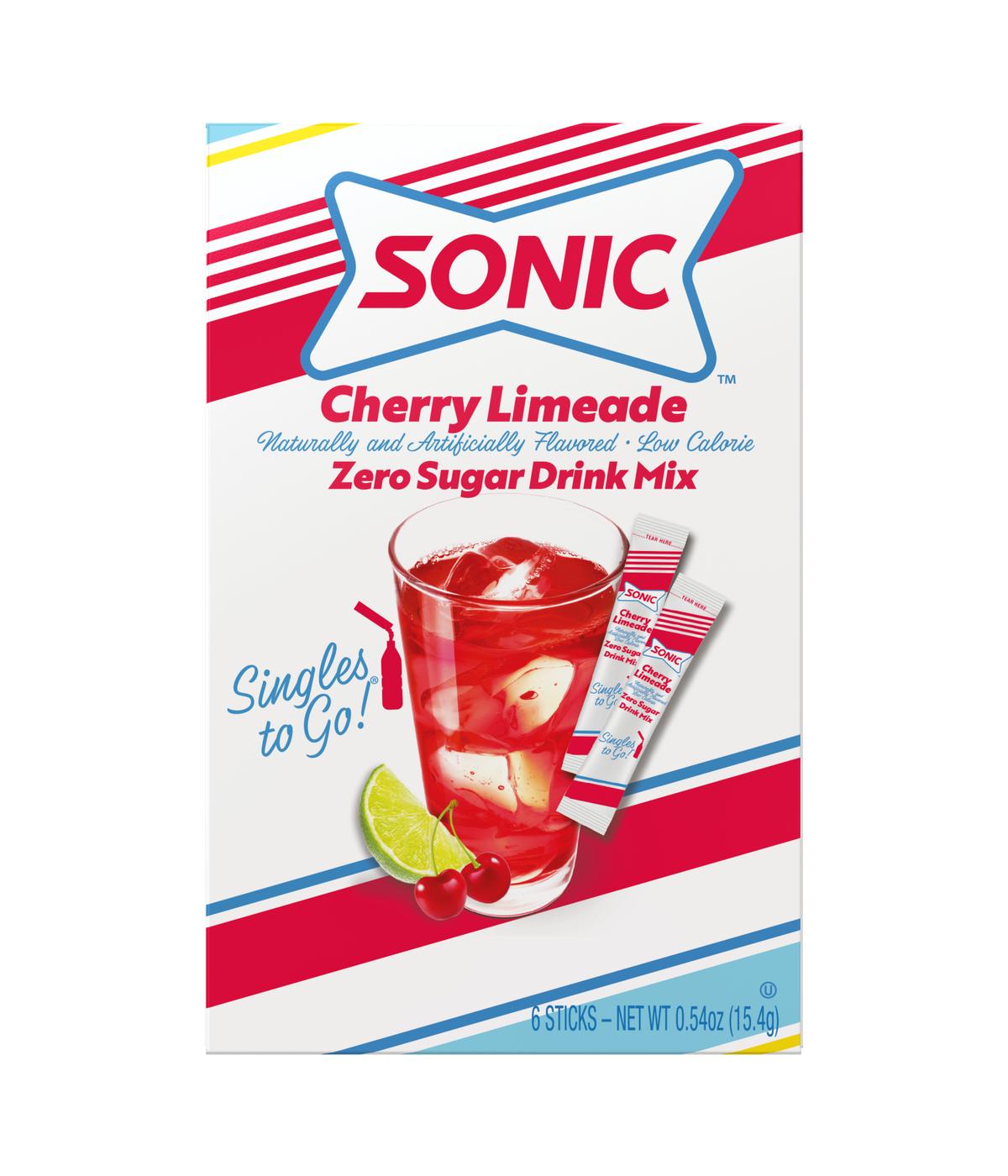 Sonic Singles-To-Go Sugar Free Drink Mix – Cherry Limeade; image 1 of 4