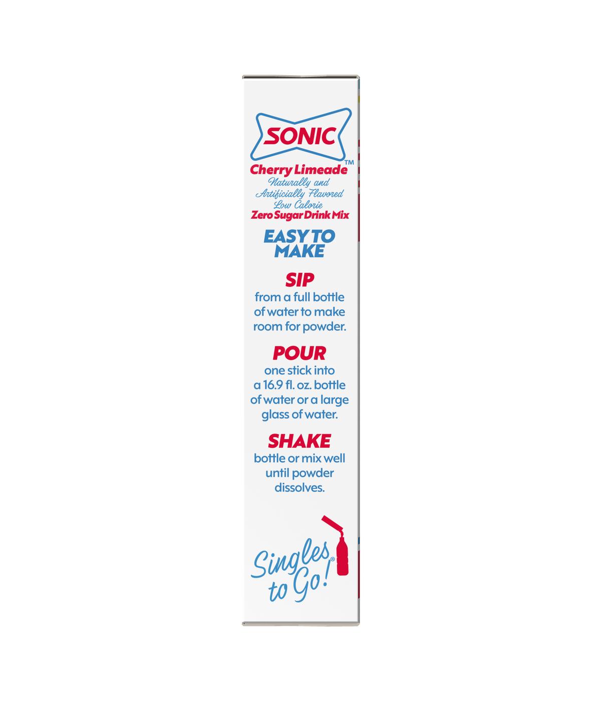 Sonic Singles-To-Go Sugar Free Drink Mix – Cherry Limeade; image 3 of 4