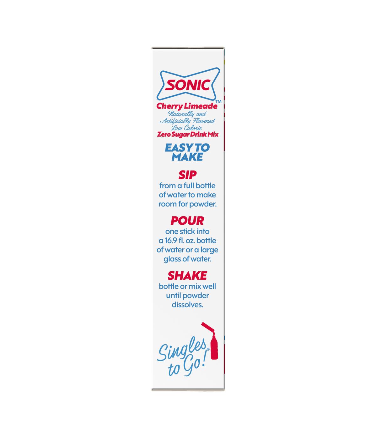 Sonic Singles-To-Go Sugar Free Drink Mix – Cherry Limeade; image 4 of 4
