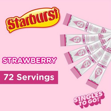 Starburst Singles to Go! Drink Sticks - Strawberry, 6 ct