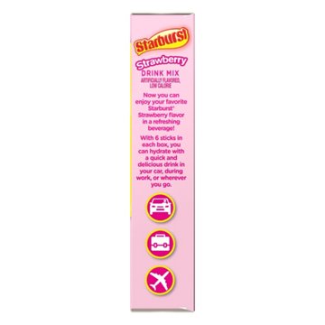 Starburst Singles to Go! Drink Sticks - Strawberry, 6 ct
