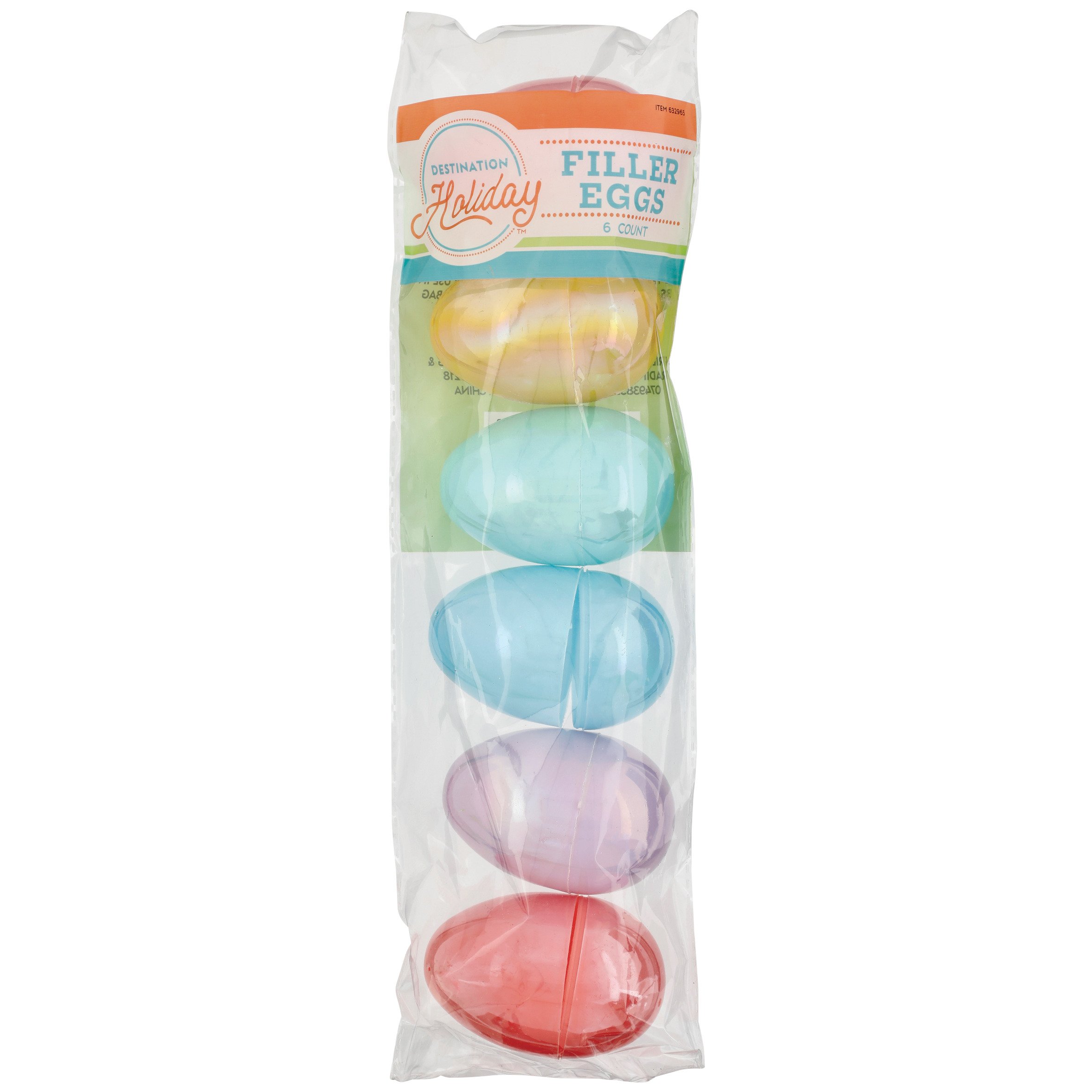 Destination Holiday Iridescent Plastic Easter Filler Eggs, 6 ct Shop Seasonal decor at HEB