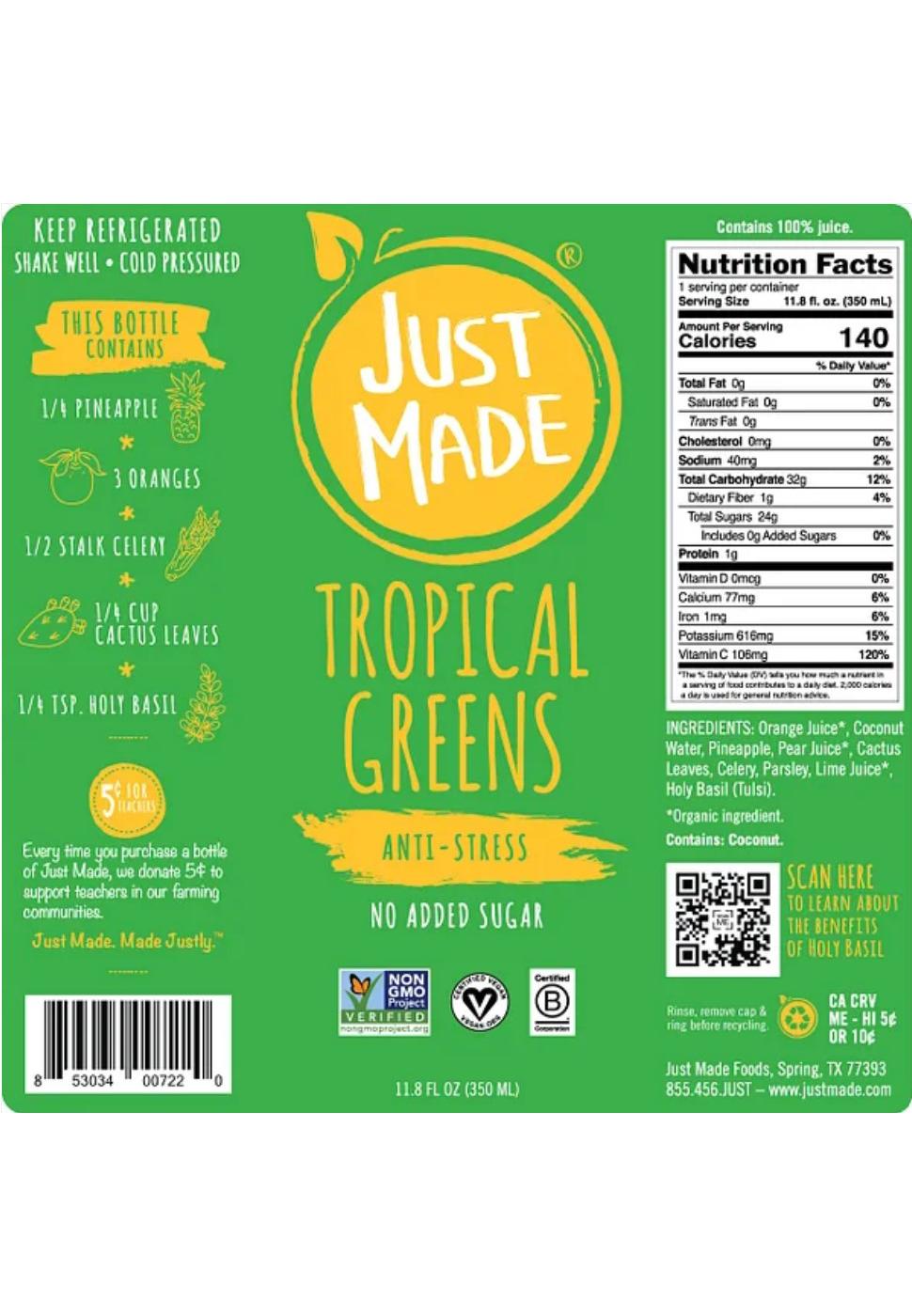 Just Made Tropical Greens Juice; image 4 of 4