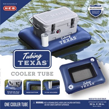 H-E-B Tubing Texas Inflatable Cooler Tube, 32" x 26"