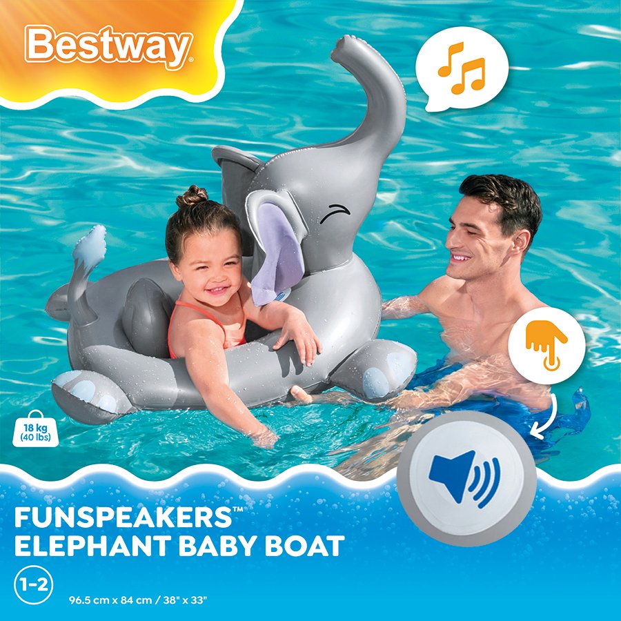 Bestway Funspeakers Elephant Baby Boat Shop Floats at HEB