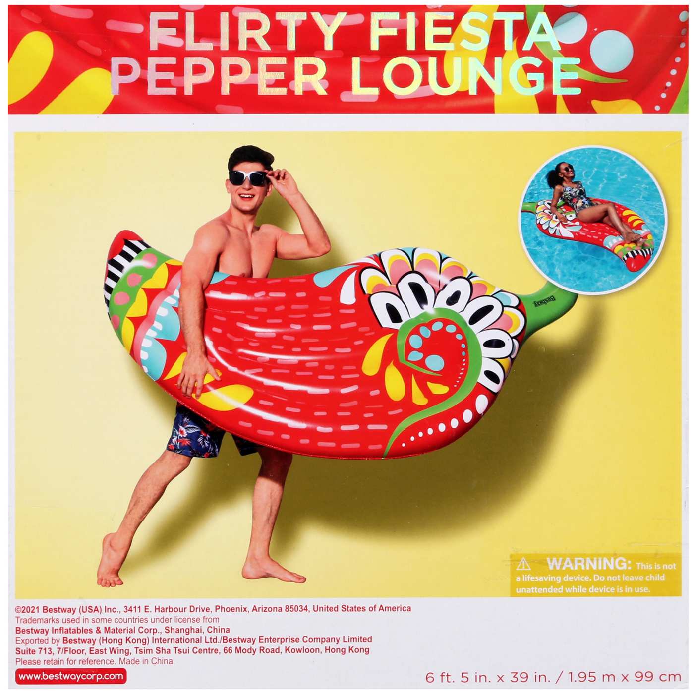 H2O Go! Flirty Fiesta Pepper Pool Lounge Shop Floats at HEB