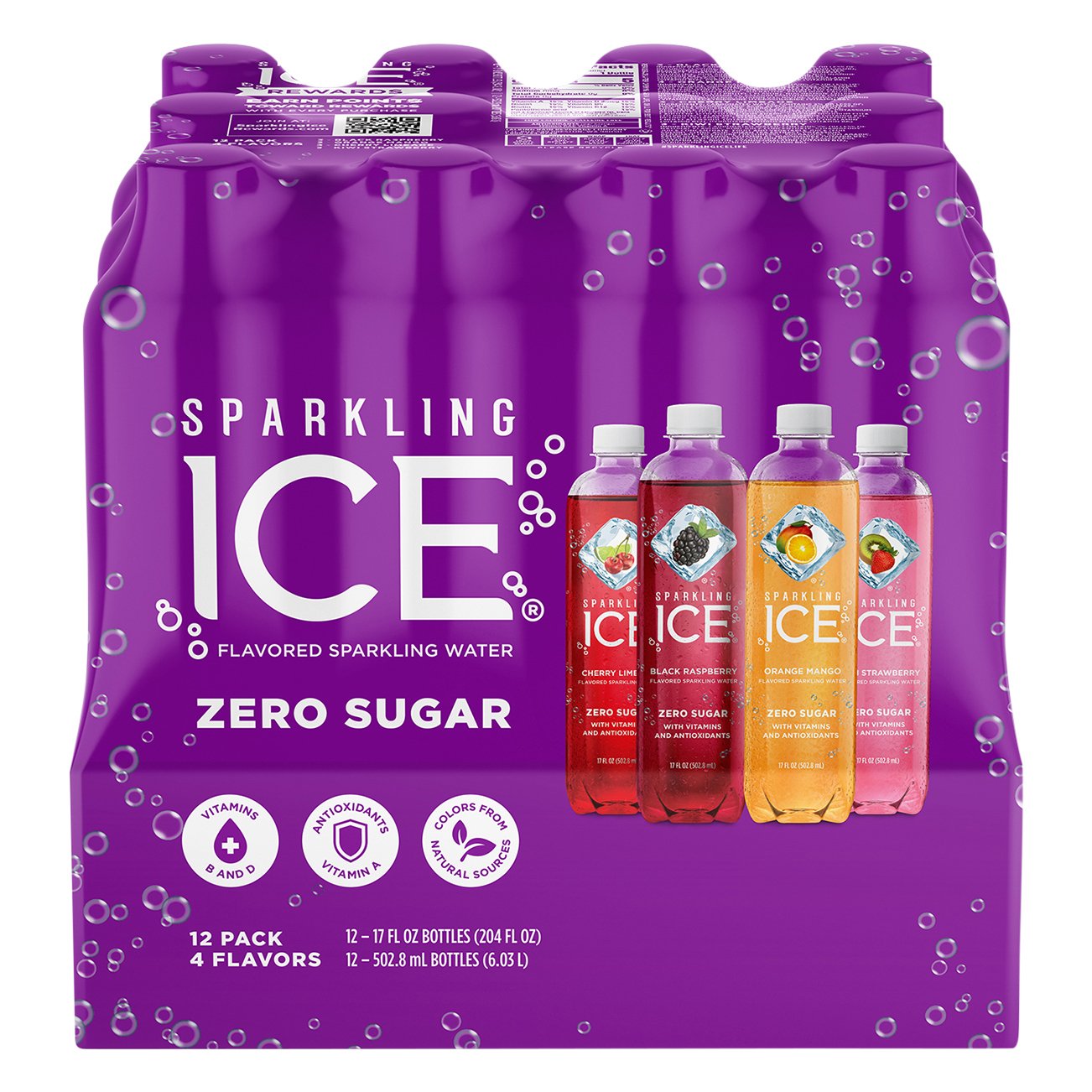 Sparkling Ice Zero Sugar Flavored Sparkling Water Variety Pack 17 Oz Bottles Shop Water At H E B