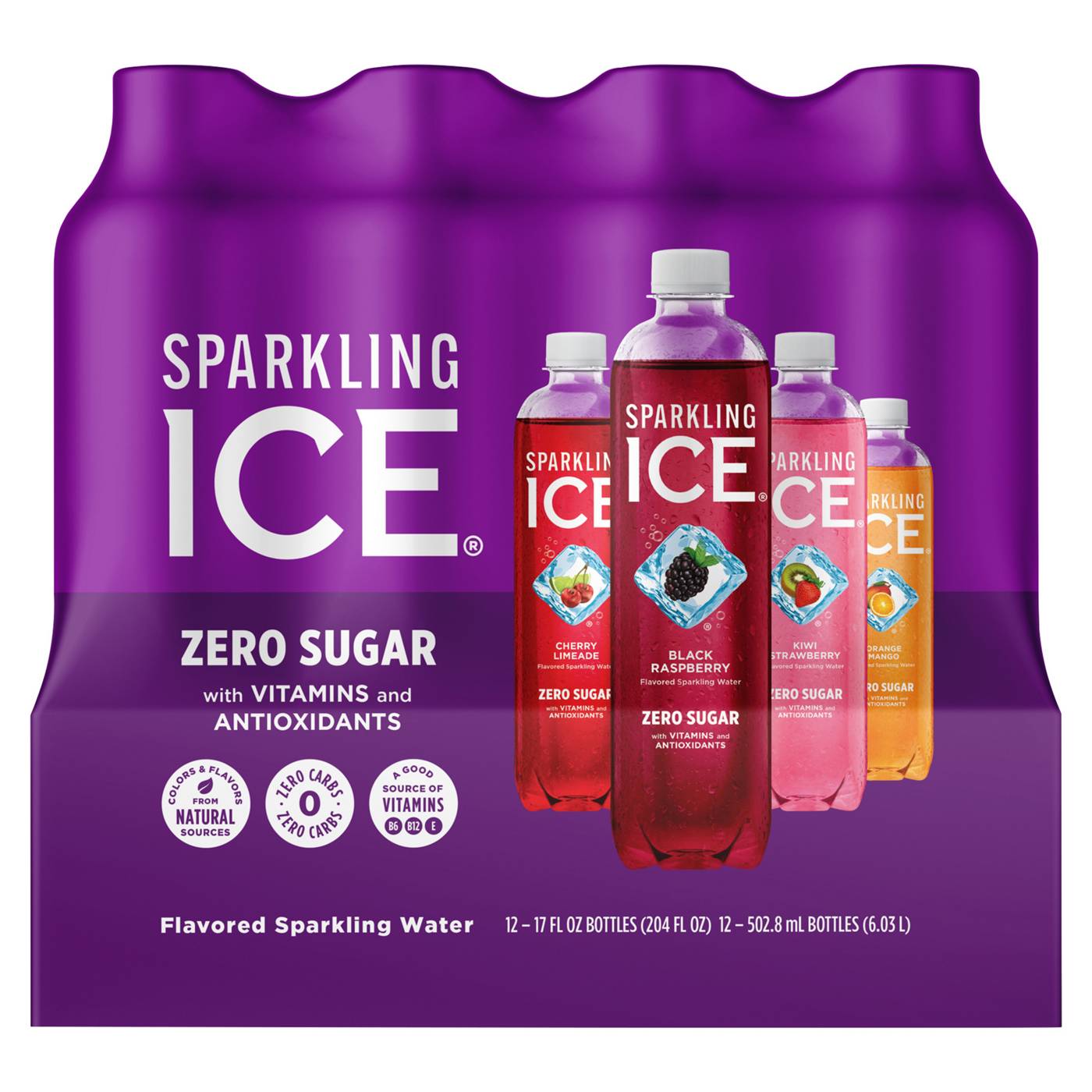 Sparkling Ice Zero Sugar Flavored Sparkling Water Variety Pack 12 pk Bottles; image 1 of 4