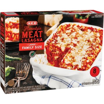 H-E-B Frozen Homestyle Meat Lasagna - Large Family-Size, 57 oz