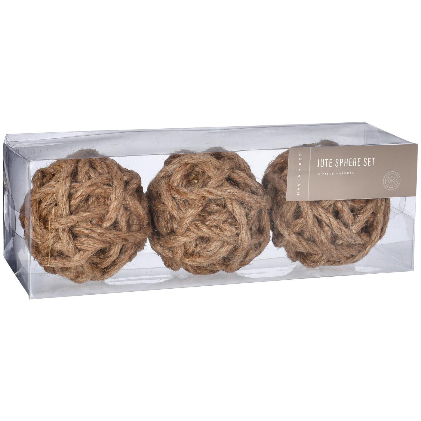 Haven + Key Decorative Woven Jute Sphere Set - Natural; image 3 of 3