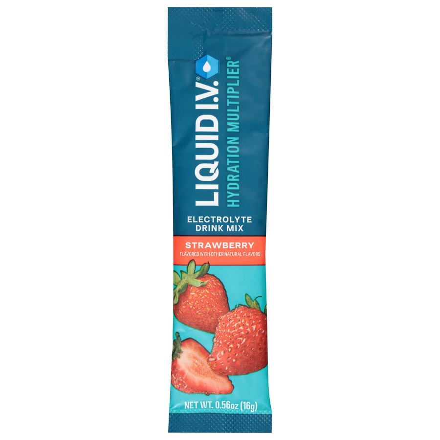 Liquid I.V. Strawberry Hydration Multiplier Electrolyte Drink Mix, 0.56 oz