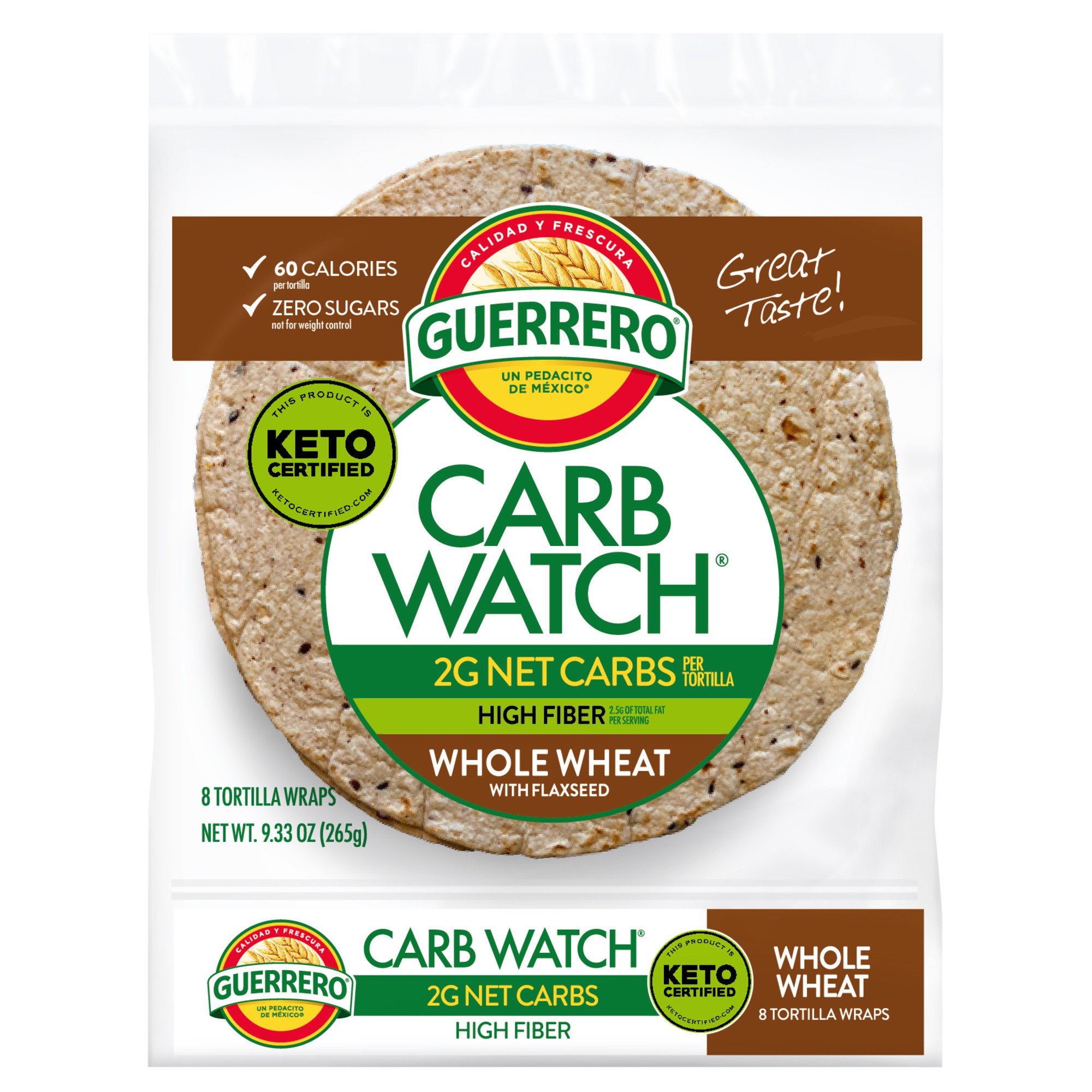 Guerrero NutriRicas Carb Watch Whole Wheat Tortillas Shop Tortillas