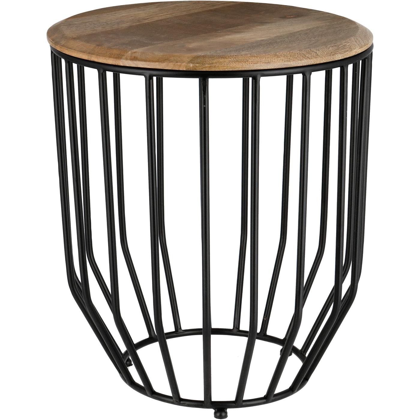 Haven + Key Metal Accent Table with Wooden Top; image 1 of 2