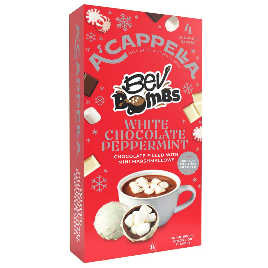A'cappella Candy White Chocolate Peppermint BevBomb with Mini Marshmallows Shop Candy at HEB