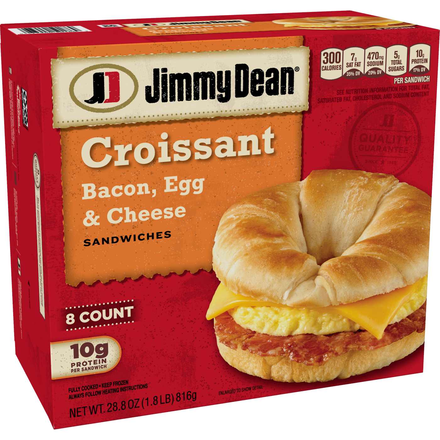 Jimmy Dean Bacon, Egg & Cheese Croissant Sandwiches; image 5 of 6