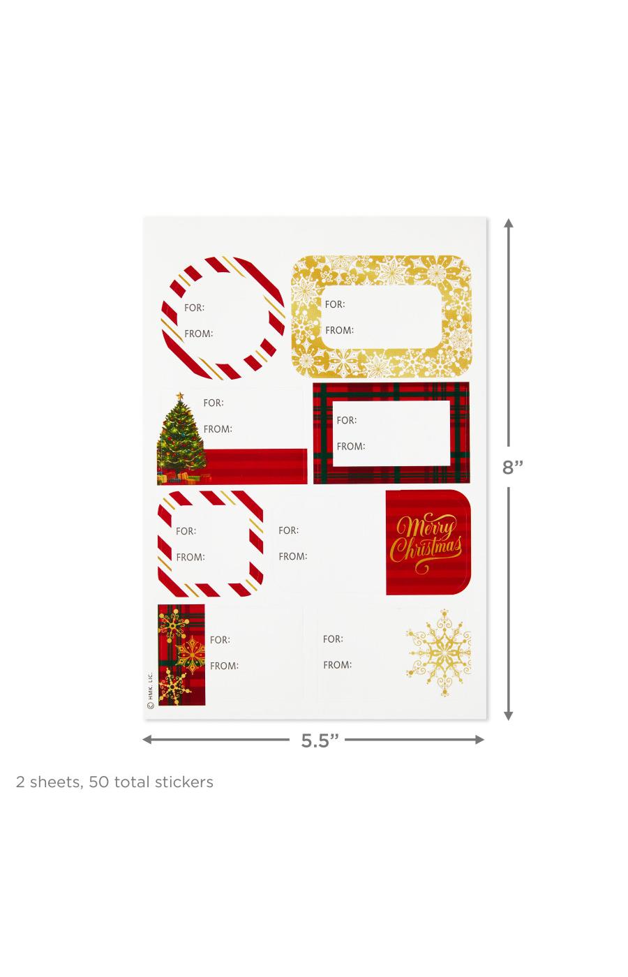 Hallmark Flat Christmas Wrapping Paper Sheets with Gift Tag Seals - #64; image 7 of 8