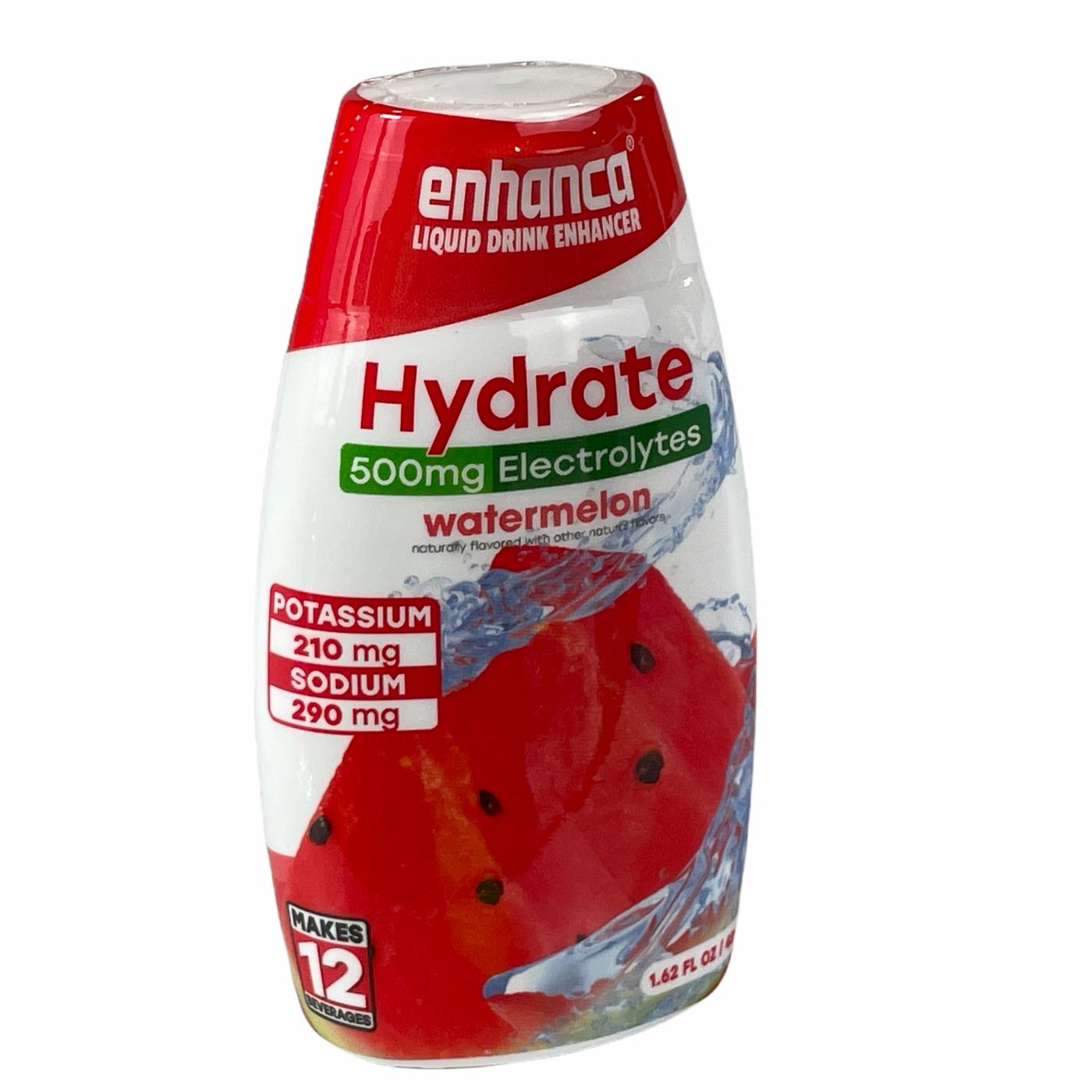 Enhanca Hydrate 500MG Electrolytes Watermelon Liquid Drink Enhancer; image 2 of 3