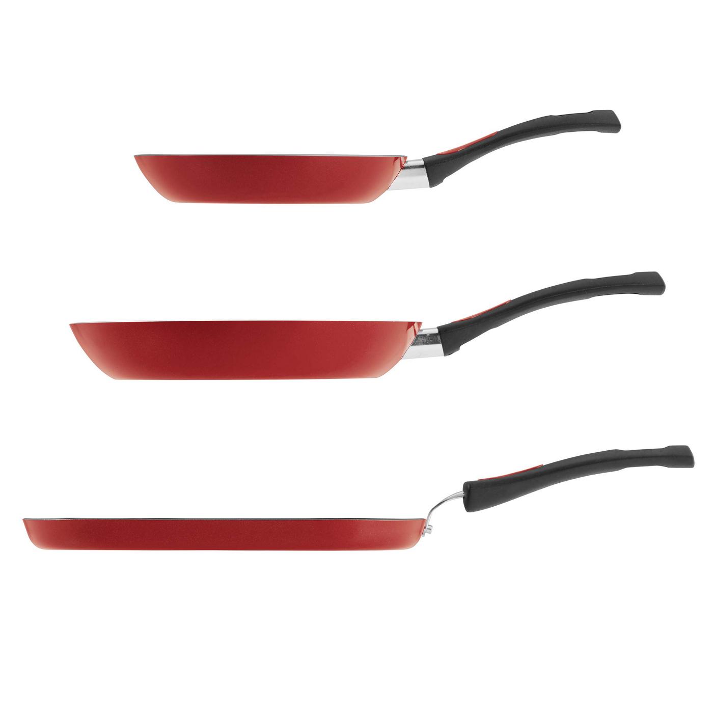 Tramontina 3-Pc. Saute Pan & Griddle Set - Metallic Red