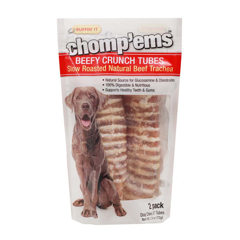 Ruffin' It Chomp 'ems Beefy Tubes Dog Treats Shop Bones & rawhides at