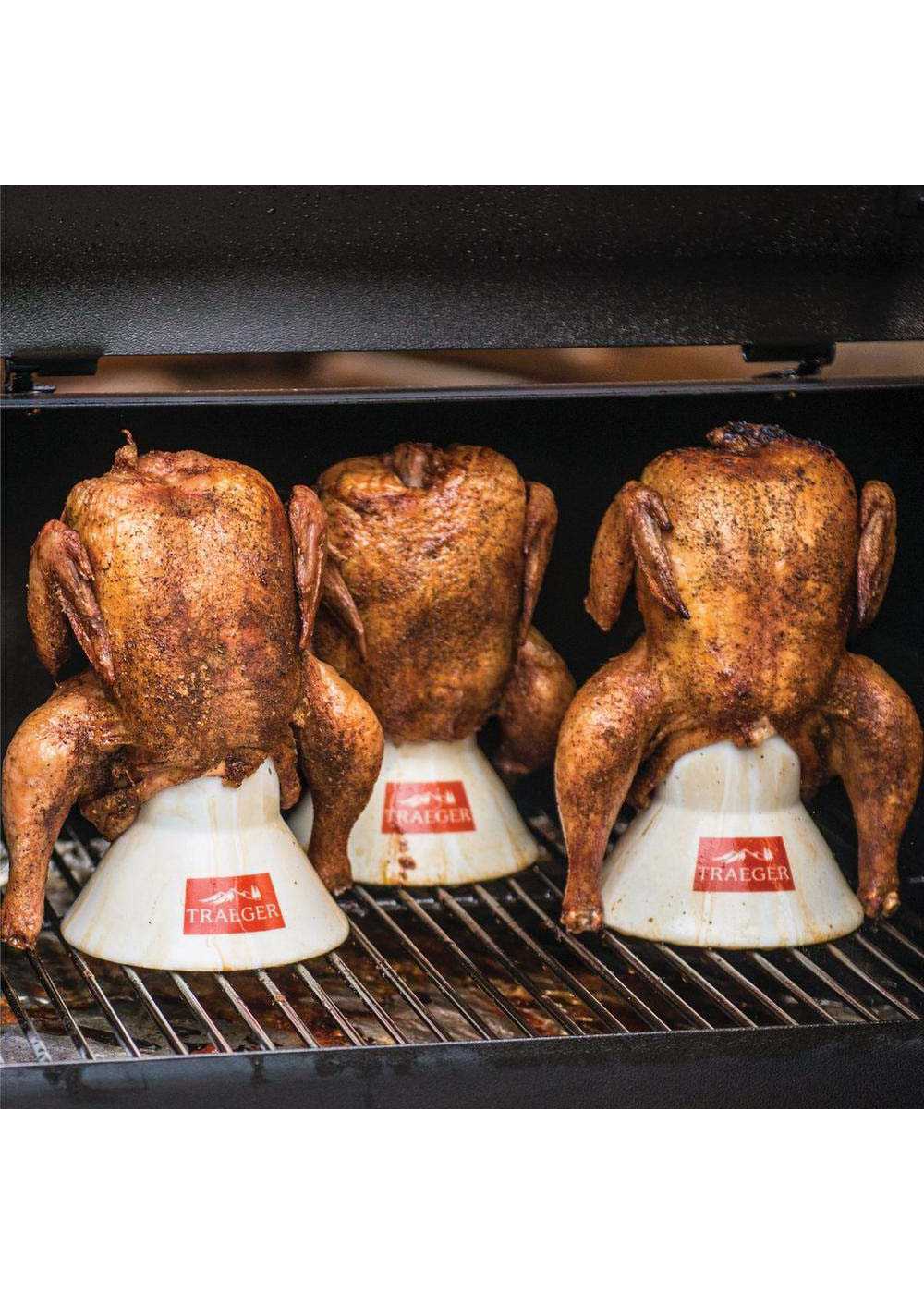 Traeger Porcelain Beer Can Chicken Throne Shop Grill Accessories at HEB