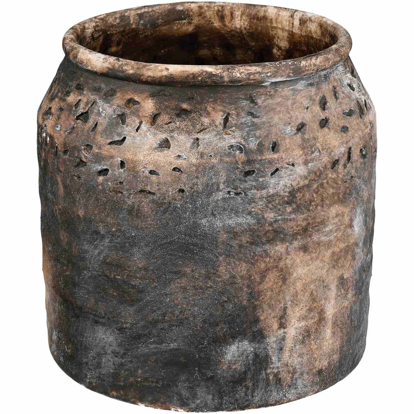 Haven + Key Decorative Small Cement Vase – Brown; image 1 of 4