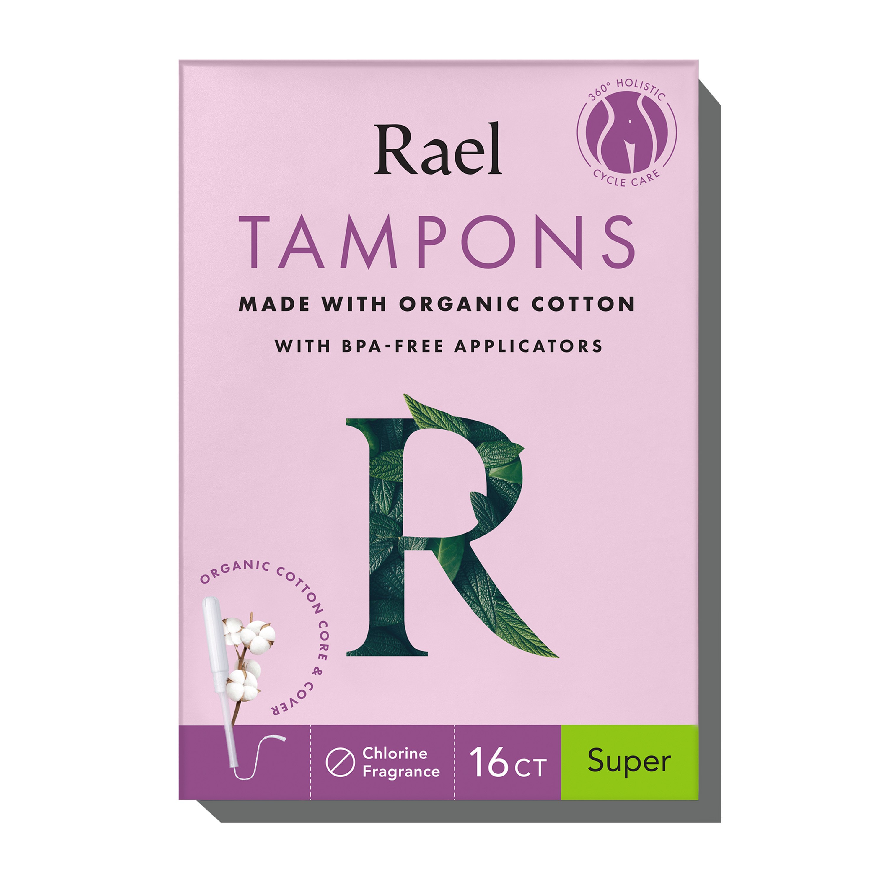 Rael Organic Cotton Tampons - Super - Shop Tampons at H-E-B