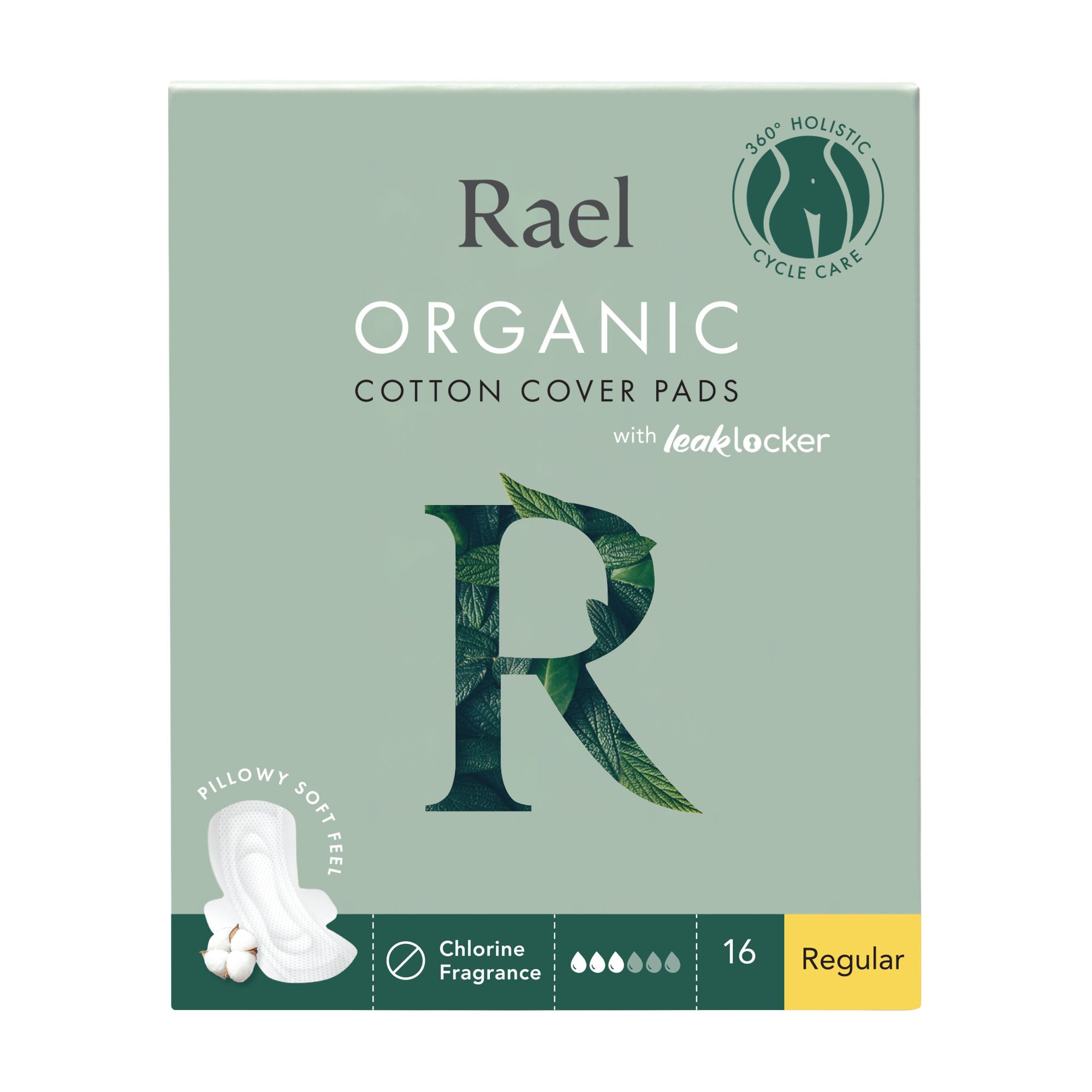 Rael Organic Cotton Cover Pads Regular Shop Pads & liners at HEB
