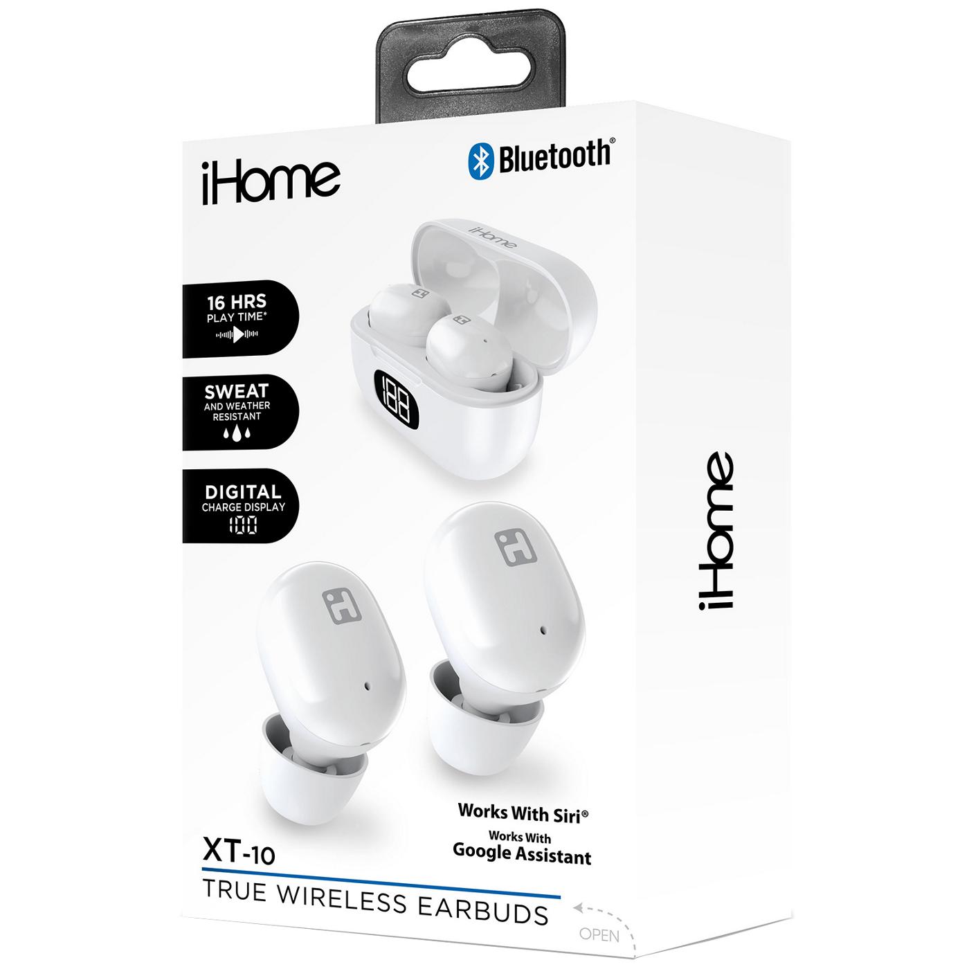 iHome True Wireless Touch Earbuds - White; image 2 of 2