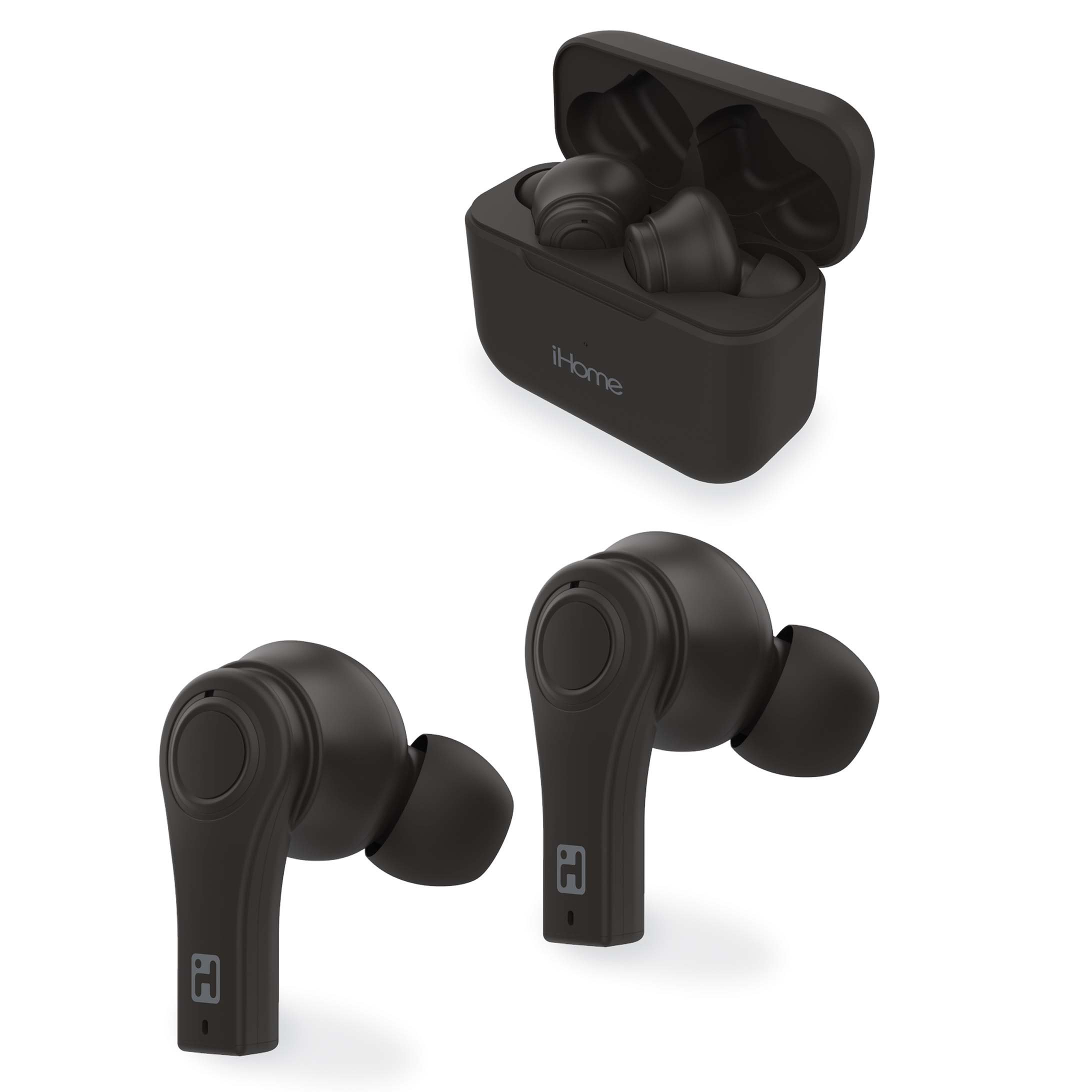 iHome True Wireless XT 12 Earbuds with Charging Case Black