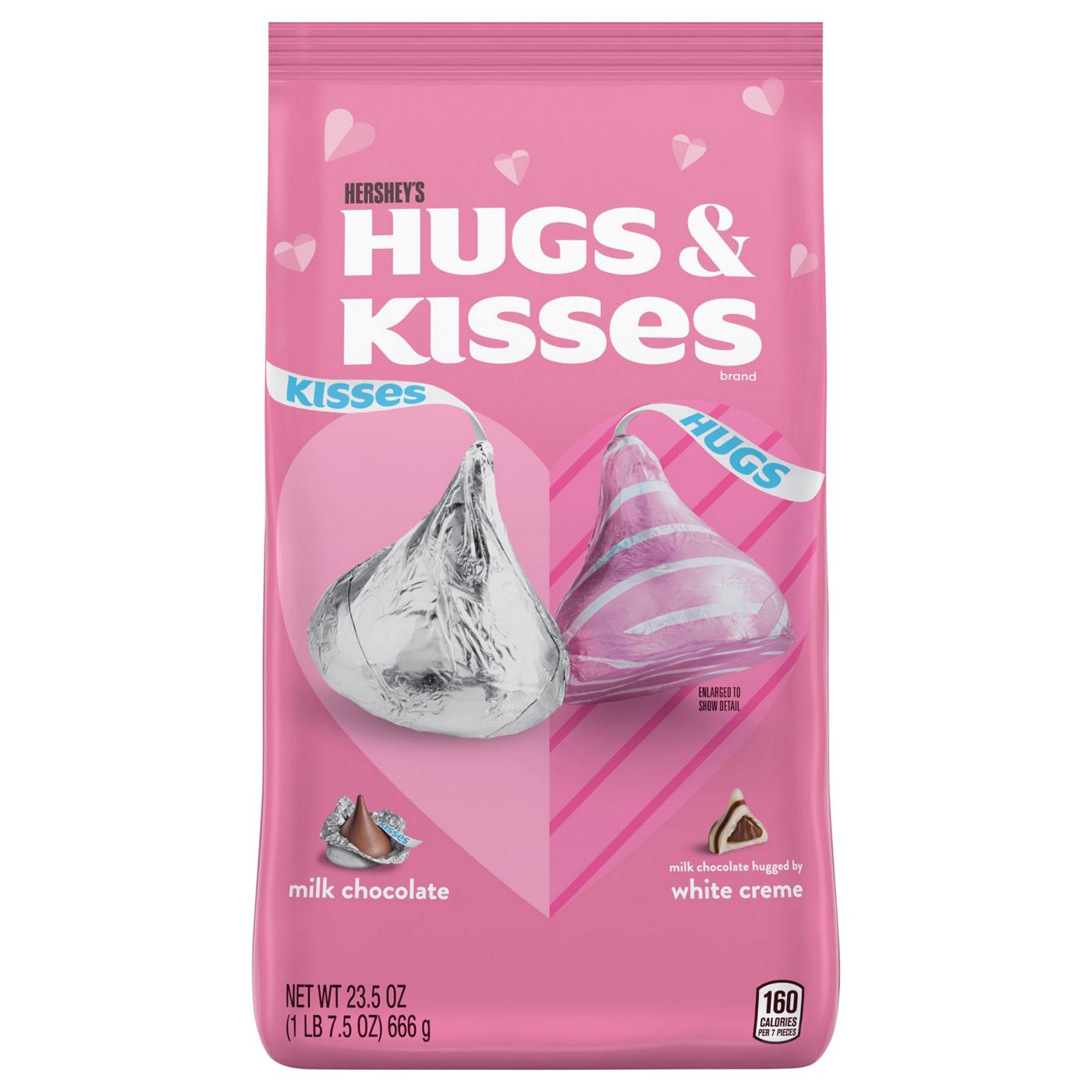 Hershey's Hugs & Kisses Milk Chocolate & White Creme Valentine's Candy; image 1 of 8