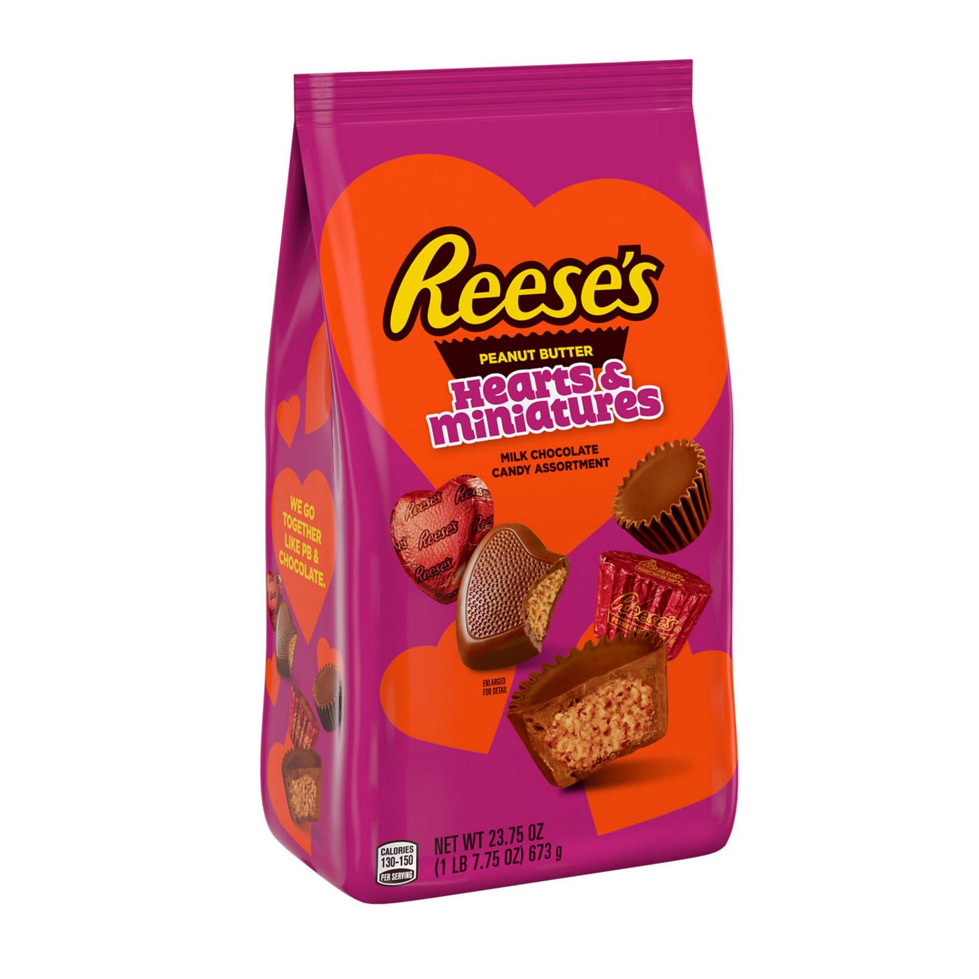 Reese's Peanut Butter Hearts & Miniatures Valentine's Candy; image 1 of 7