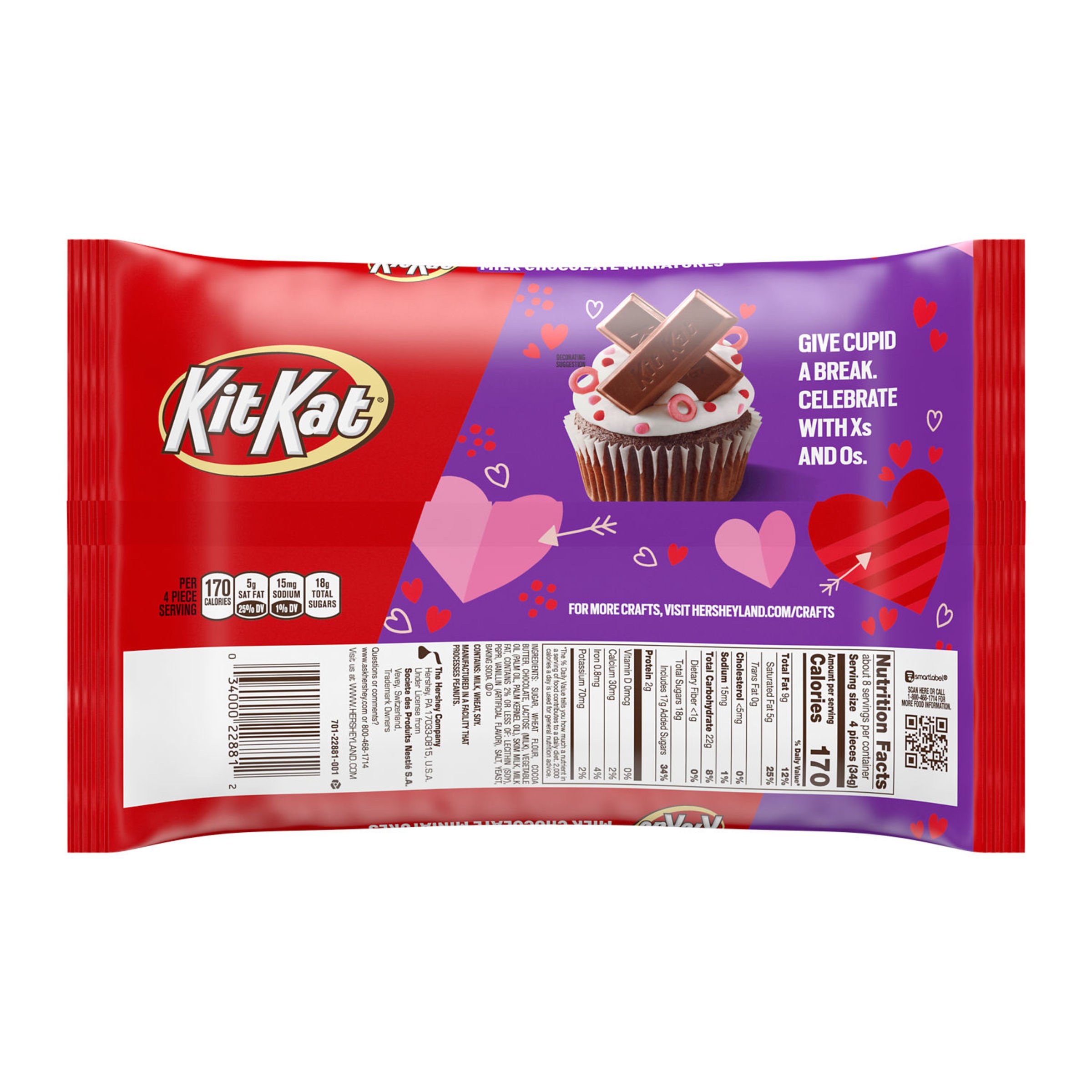 Kit Kat Milk Chocolate Miniatures Valentine's Candy - Shop Candy at H-E-B