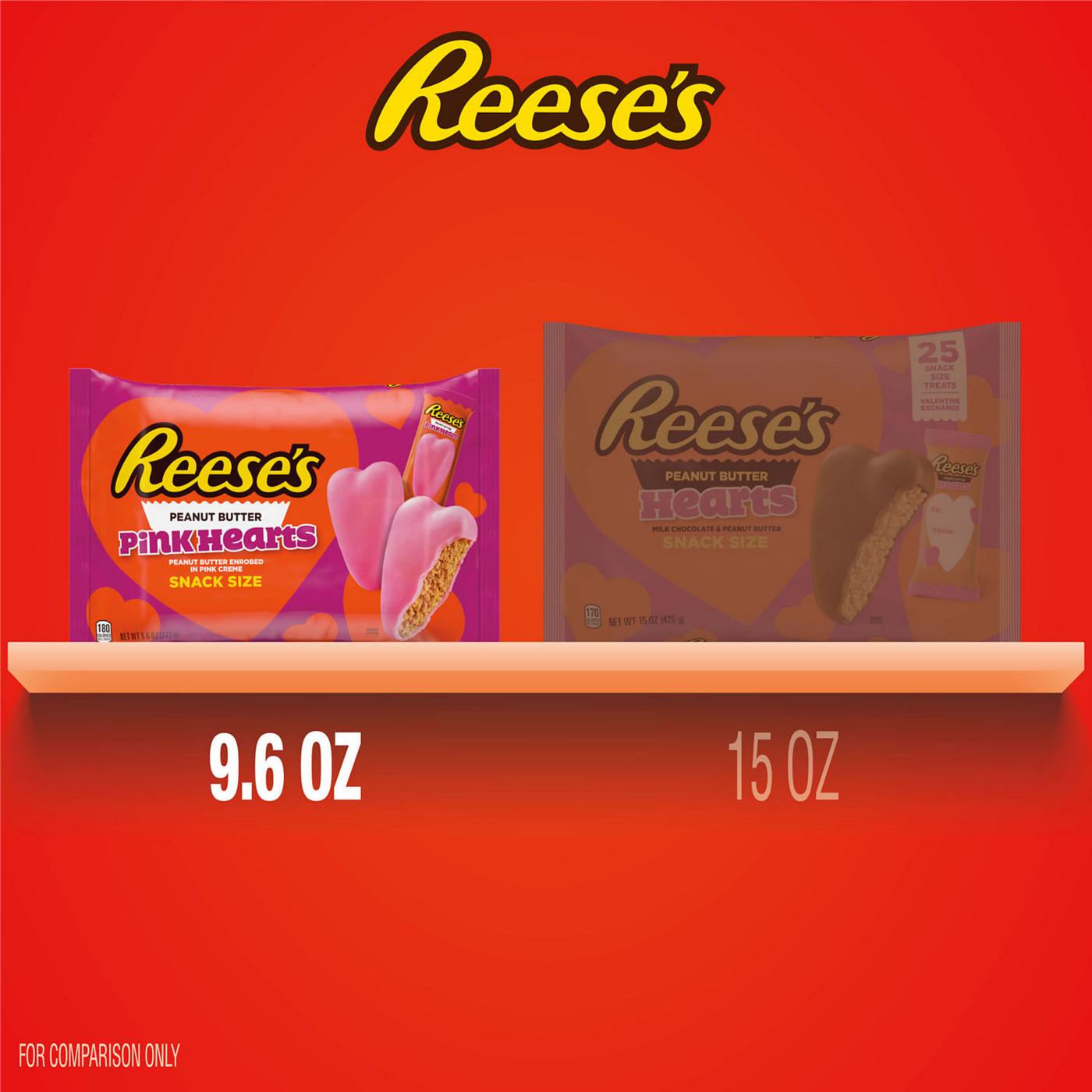 Reese's Peanut Butter Pink Hearts Snack Size Valentine's Candy; image 5 of 7