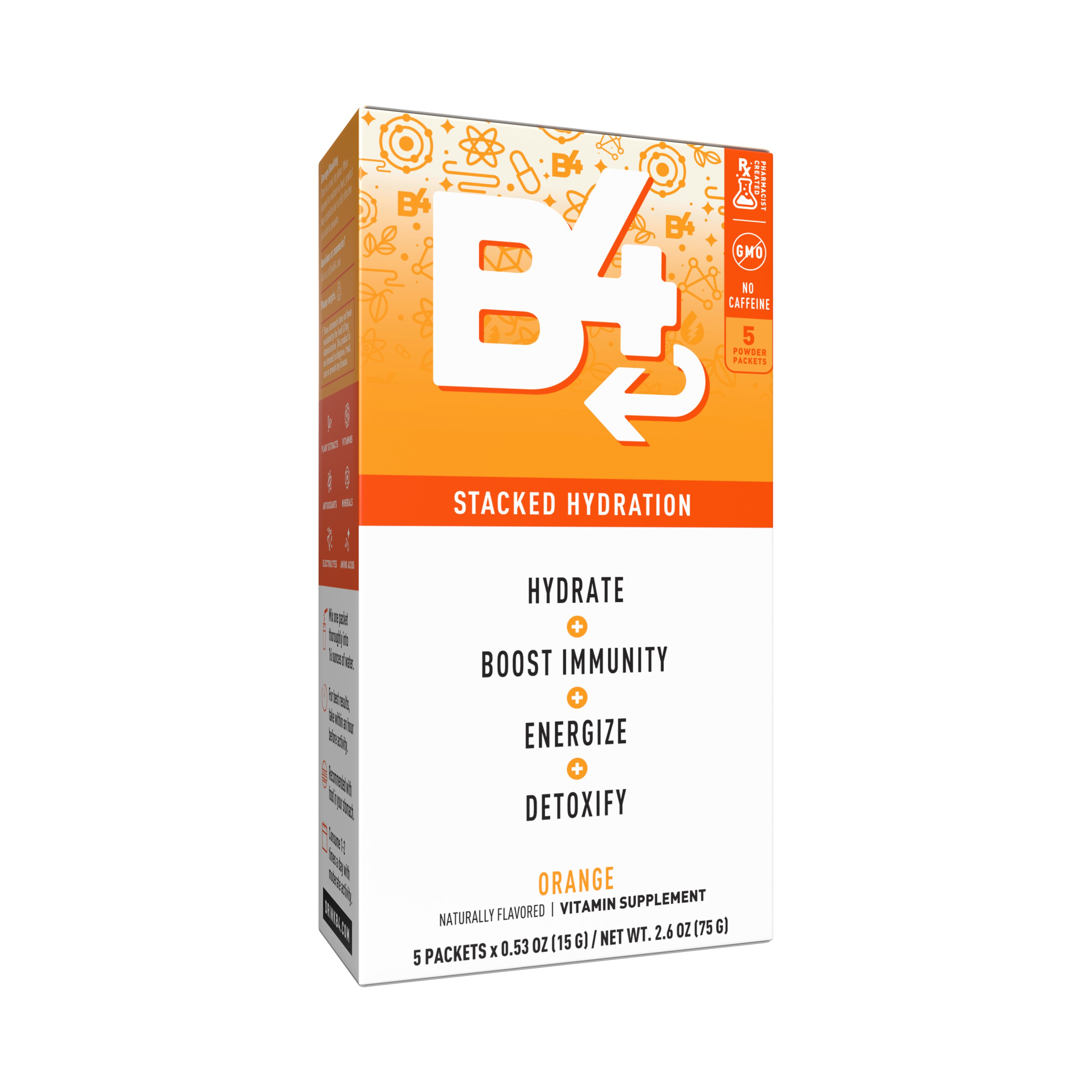 B4 Precovery Stacked Hydration Orange Powder Packets Shop Mixes
