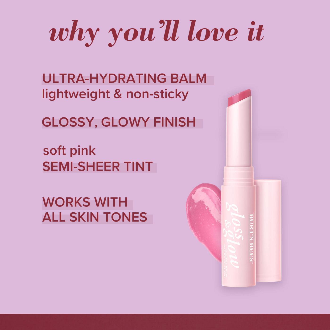 Burt's Bees Gloss & Glow Glossy Balm - Winning in Pink; image 4 of 11