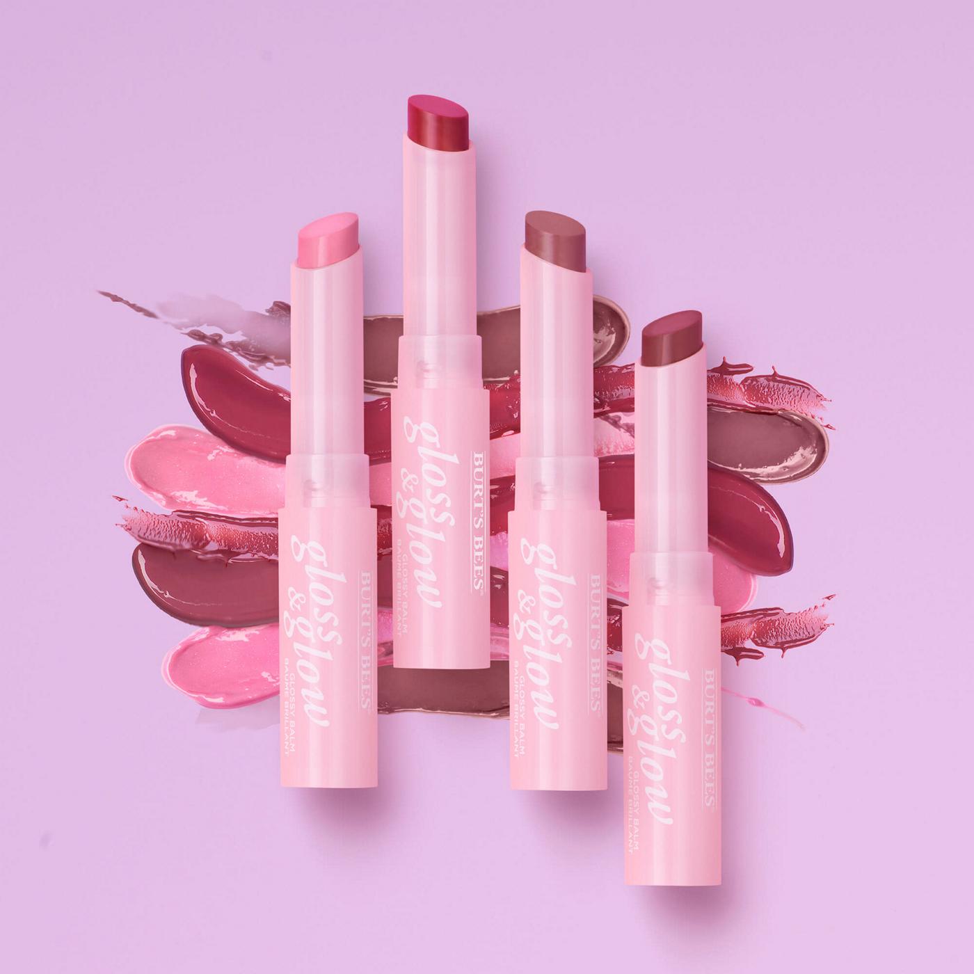 Burt's Bees Gloss & Glow Glossy Balm - Winning in Pink; image 9 of 11