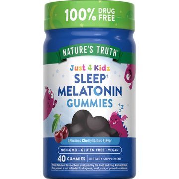 Nature's Truth Just 4 Kidz Sleep Melatonin Gummies - Cherry Flavor, 40 ct