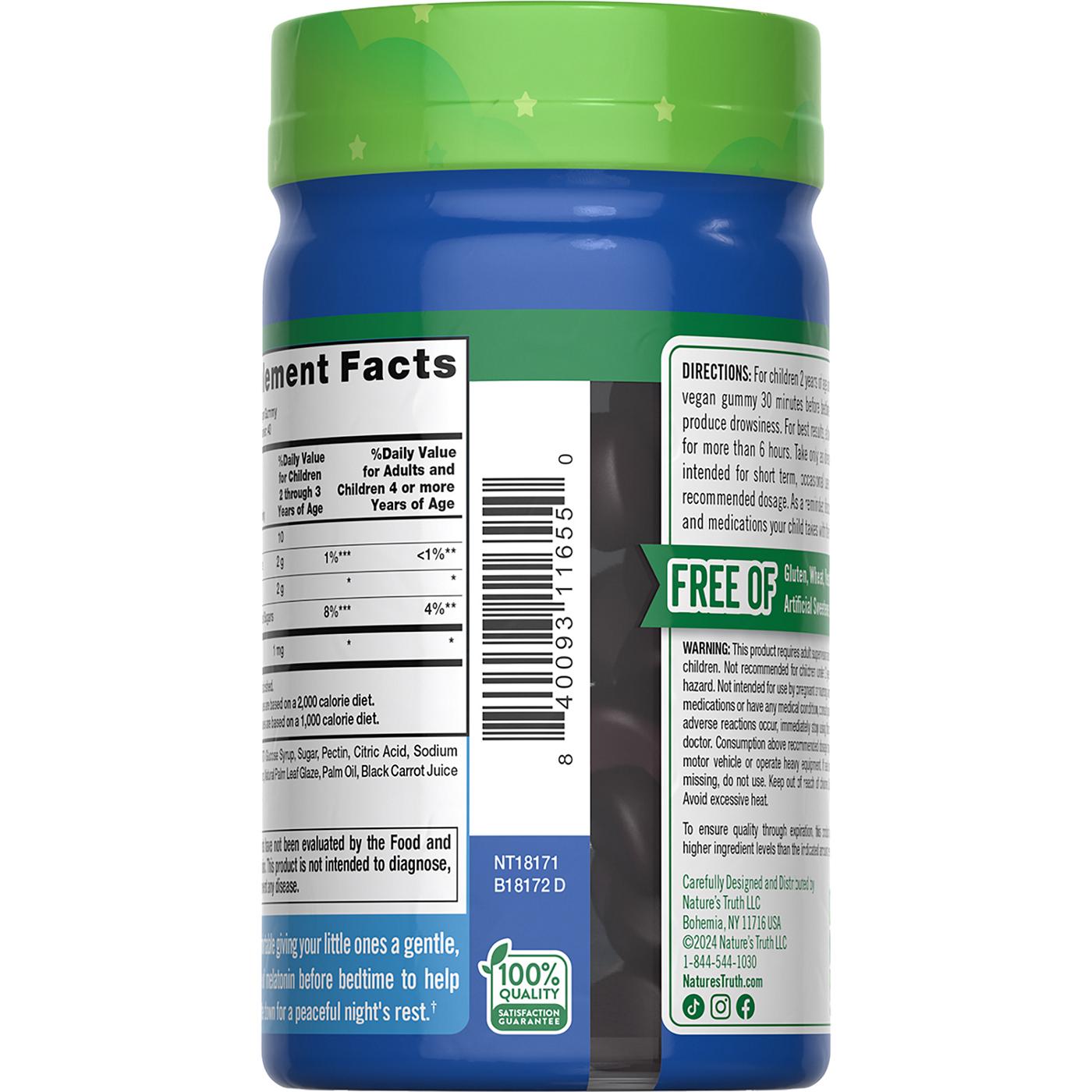 Nature's Truth Just 4 Kidz Sleep Melatonin Gummies - Cherry Flavor; image 3 of 4