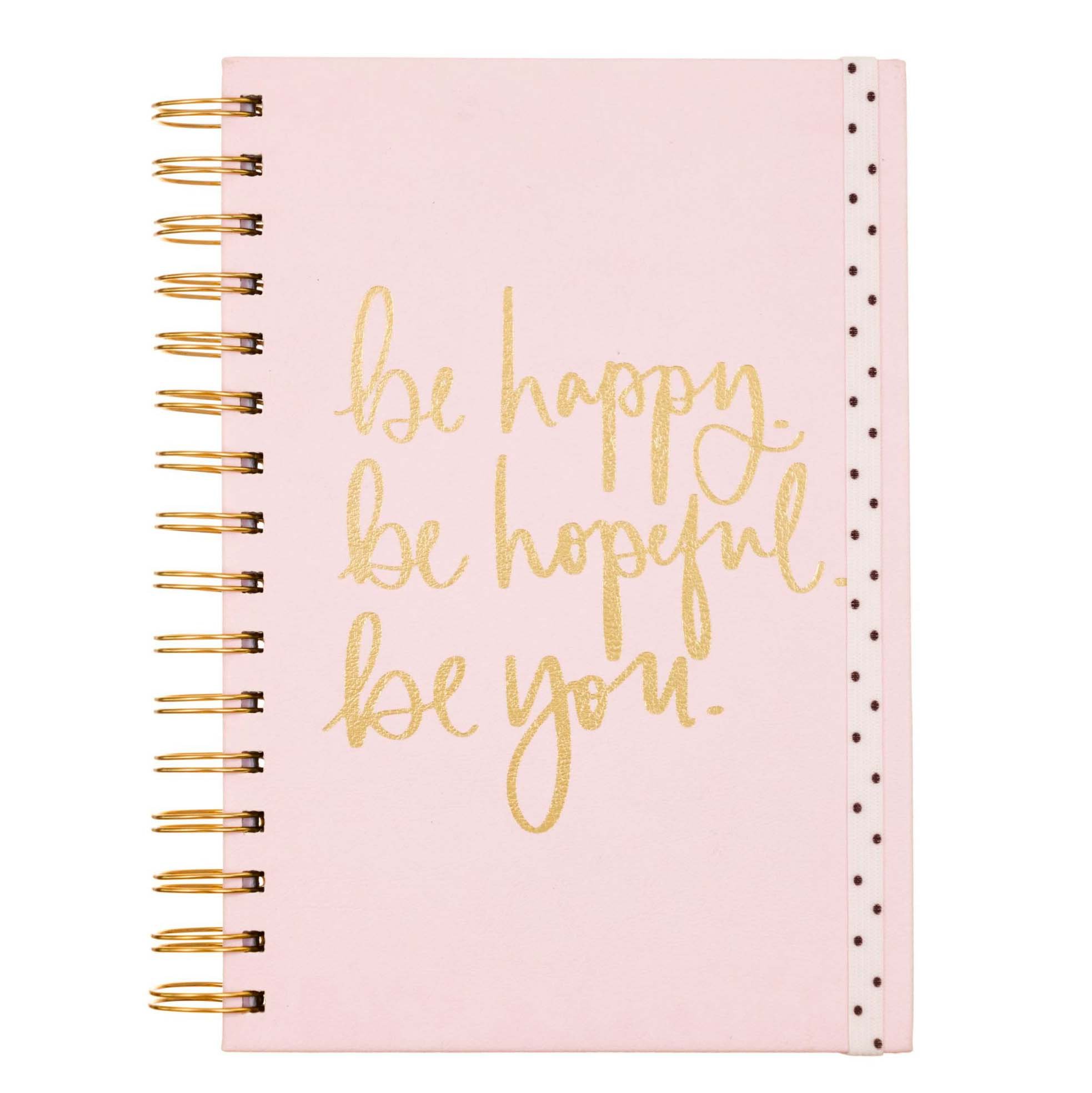 Eccolo Dayna Lee Collection Be Happy Spiral Journal Shop Notebooks at