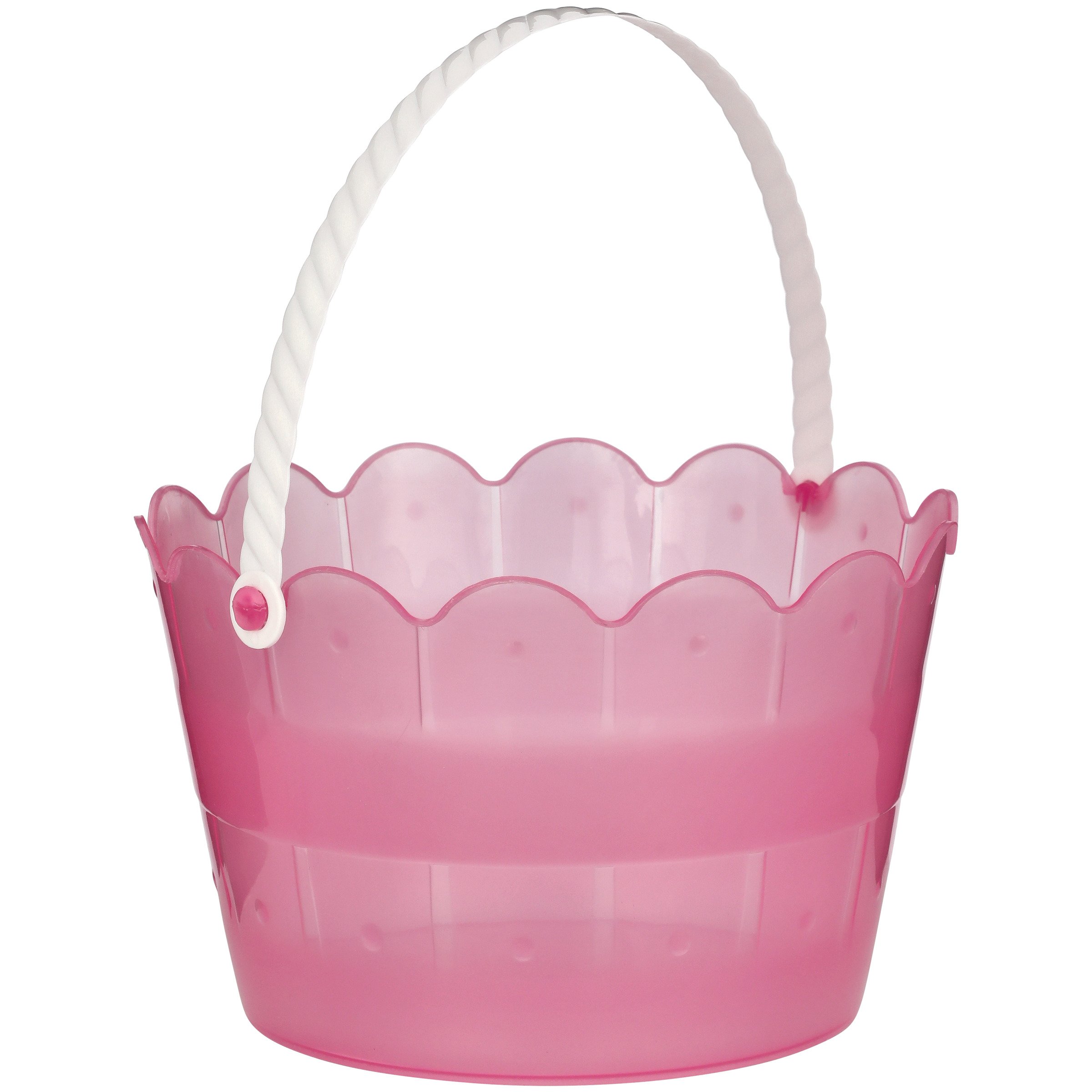 Destination Holiday Scallop Rim Plastic Easter Basket Pink Shop Seasonal Decor At H E B