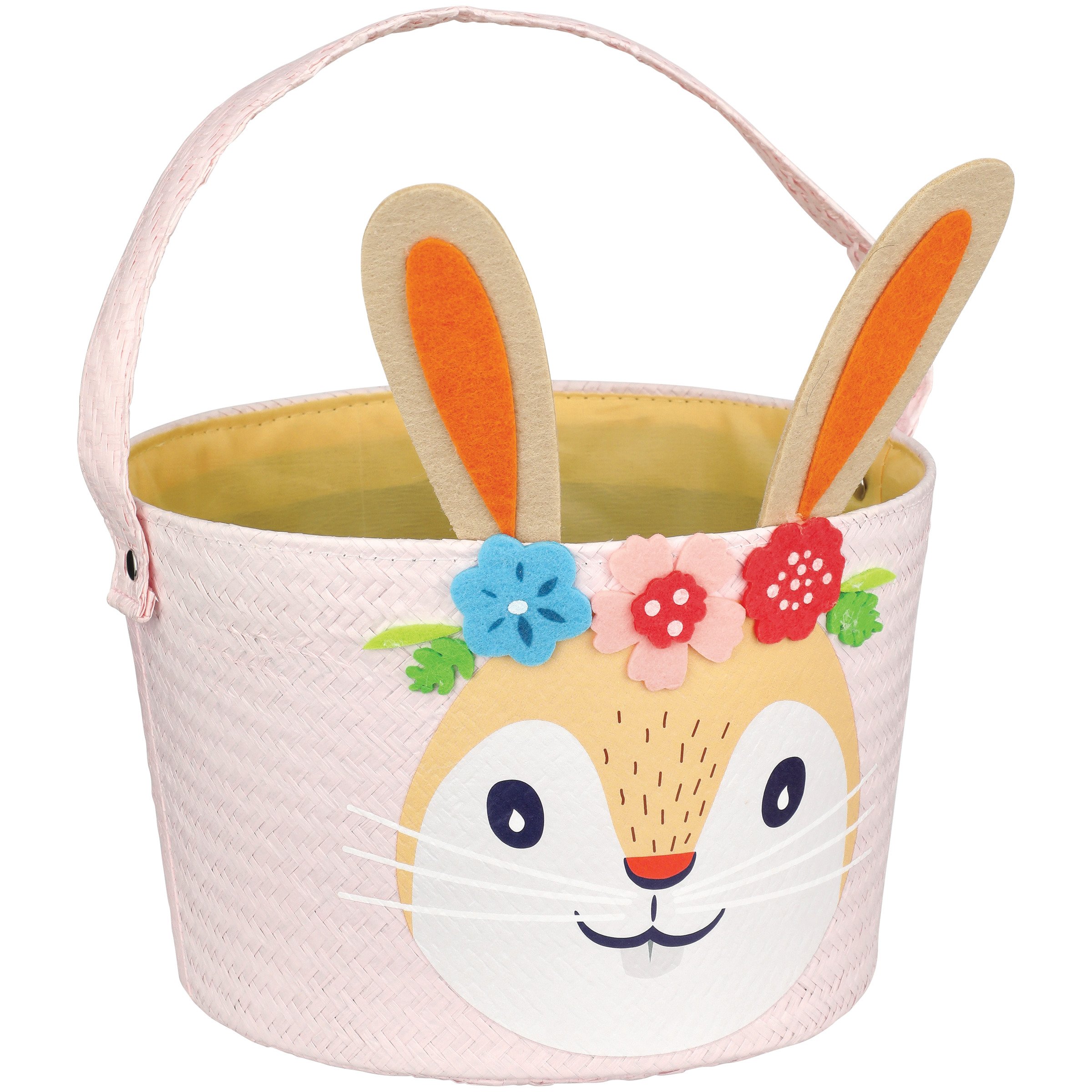 Destination Holiday Bunny Face Woven Easter Basket – Pink - Shop 