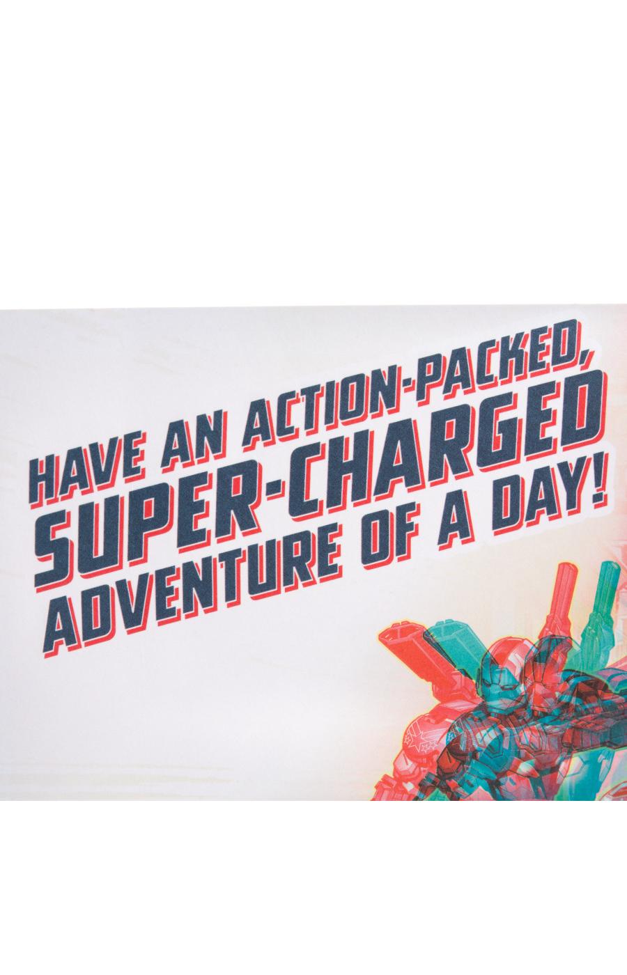 Hallmark Avengers Assemble! Birthday Card with 3D Stickers and Glasses - E65, E21; image 4 of 10