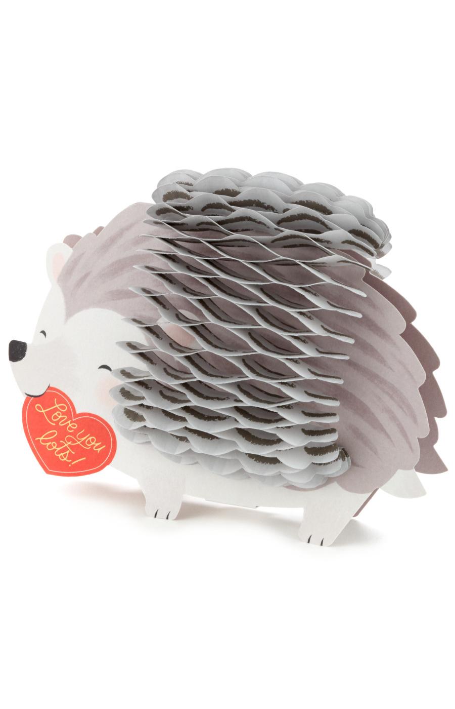 Hallmark Honeycomb Hedgehog Paper Wonder Pop Up Valentine's Day Card - S29; image 2 of 7