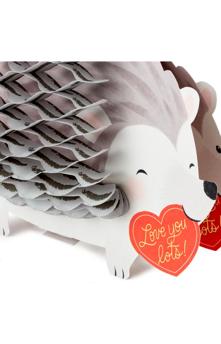 Hallmark Honeycomb Hedgehog Paper Wonder Pop Up Valentine's Day Card - S29; image 5 of 7